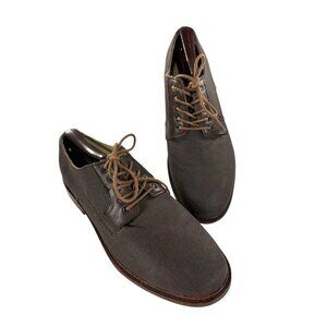 Aldo Mens Size 8 M Brown Canvas Lace Up Dress Shoes